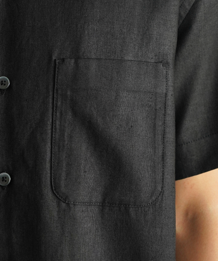 shiun(シウン) ONLINE STORE / CHINTZ LINEN OPEN COLLAR SHIRT