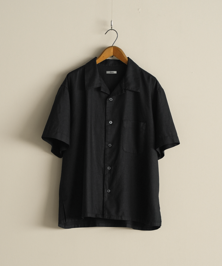 shiun(シウン) ONLINE STORE / CHINTZ LINEN OPEN COLLAR SHIRT