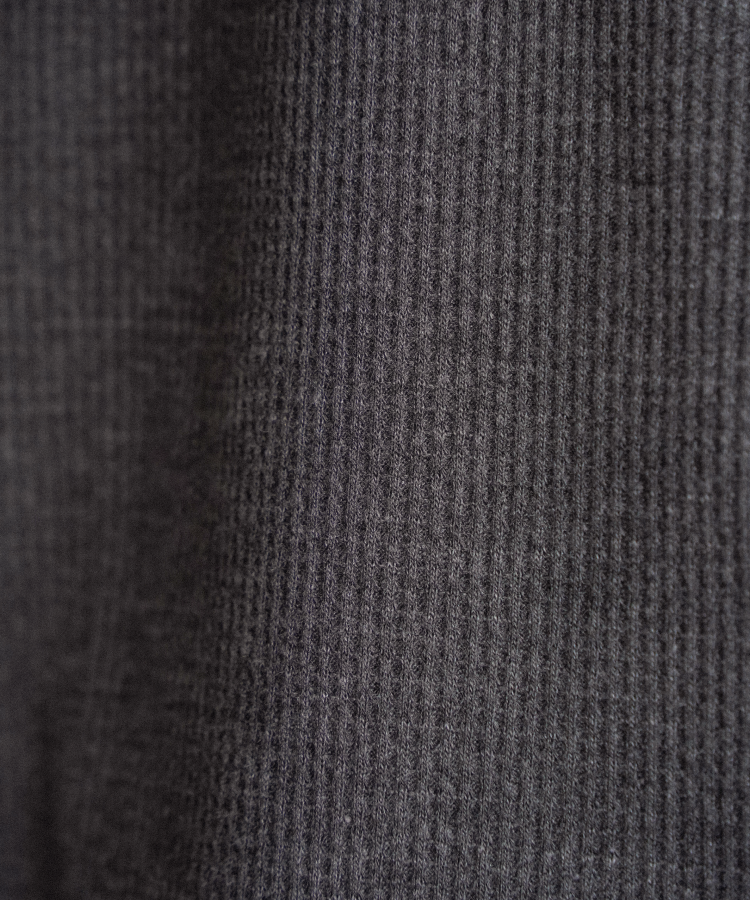 WAFFLE HENLEY NECK L/S TEE