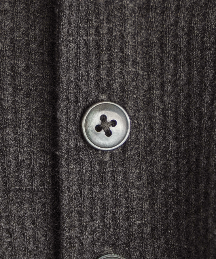 WAFFLE HENLEY NECK L/S TEE
