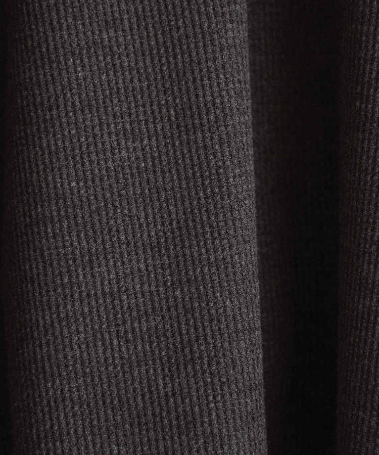 WAFFLE HENLEY NECK L/S TEE