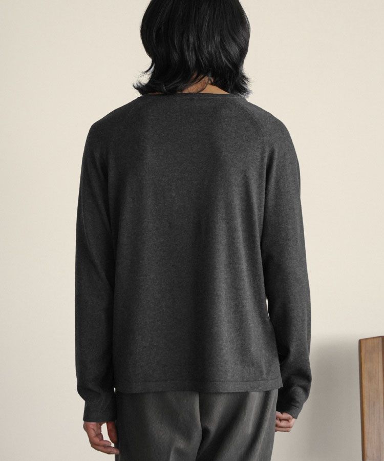 T/C HENLEY NECK KNIT