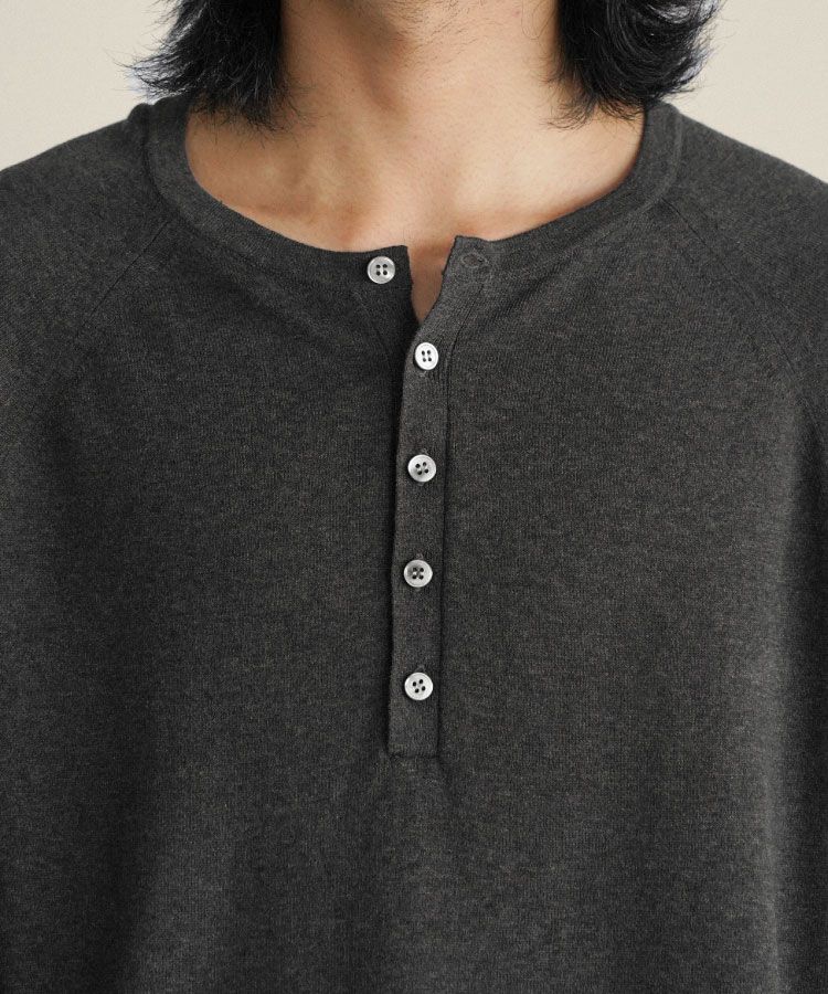 【shiun】T/C HENLEY NECK KNIT Sサイズ shiun(シウン) ONLINE STORE / T/C HENLEY NECK KNIT