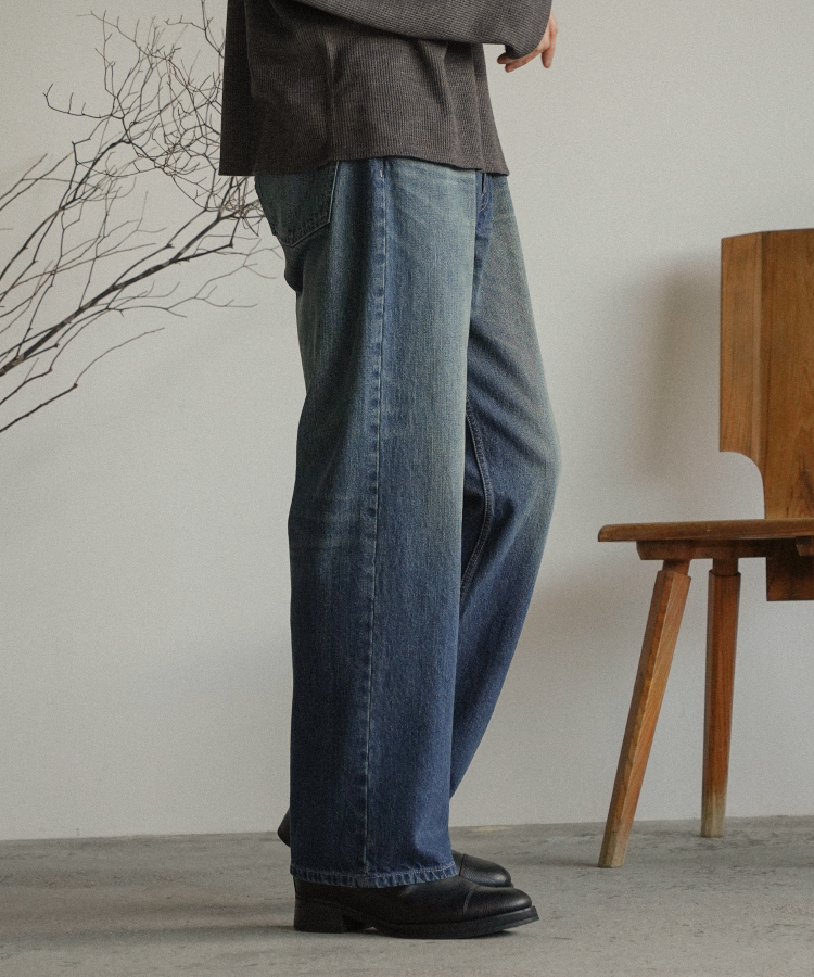 shiun(シウン) ONLINE STORE / STRAIGHT SLUB DENIM PANTS