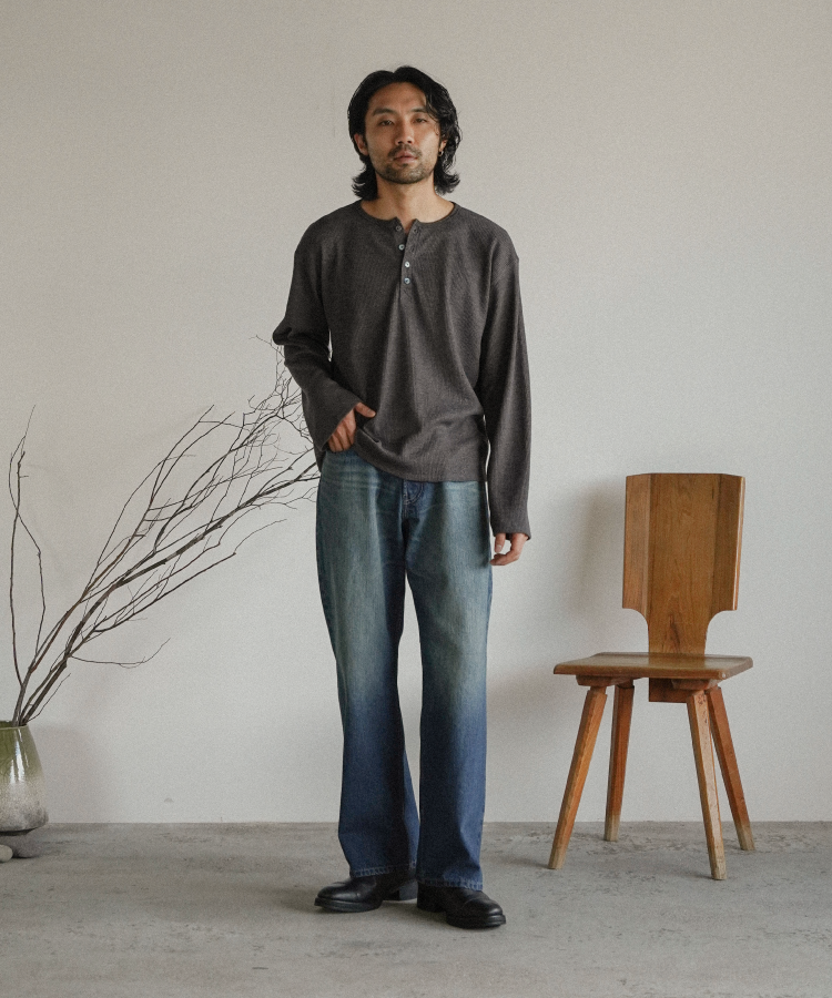 shiun(シウン) ONLINE STORE / STRAIGHT SLUB DENIM PANTS shiun(シウン) ONLINE STORE / STRAIGHT SLUB DENIM PANTS